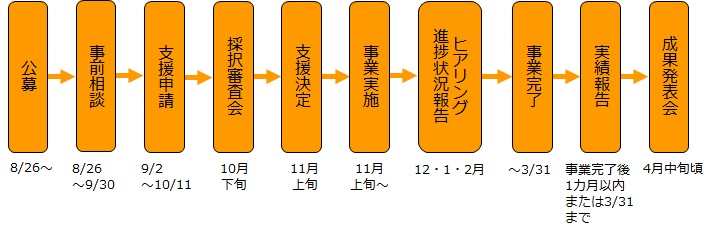 BC実証実験サポート事業の流れ