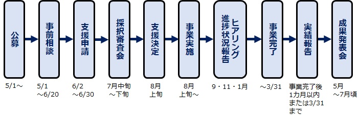 実証実験サポート事業スケジュール