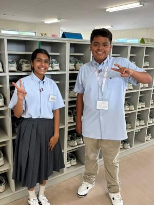 【受け入れ校の制服で♪】