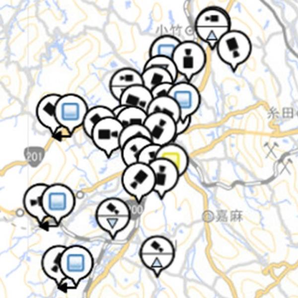 飯塚市河川監視カメラの地図画像