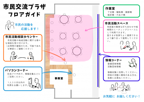 市民交流プラザフロアガイド