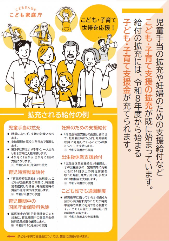 子ども・子育て支援金リーフレット[画像]